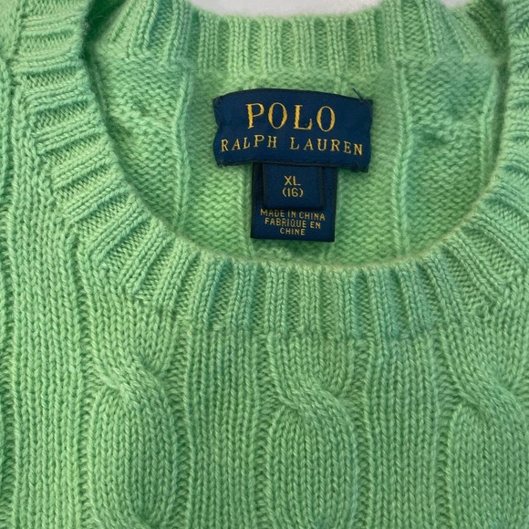 Girl’s Polo Ralph Lauren Cashmere Cableknit Sweater - Picture 2 of 4
